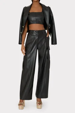 MILLY Pants-Tobias Vegan Leather Cargo Pants