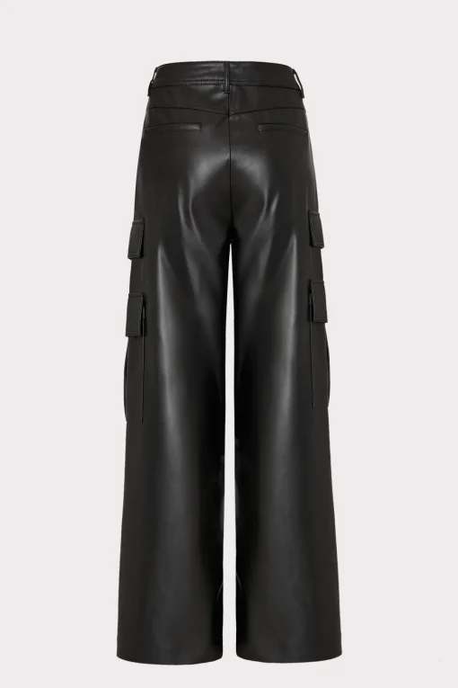 MILLY Pants-Tobias Vegan Leather Cargo Pants