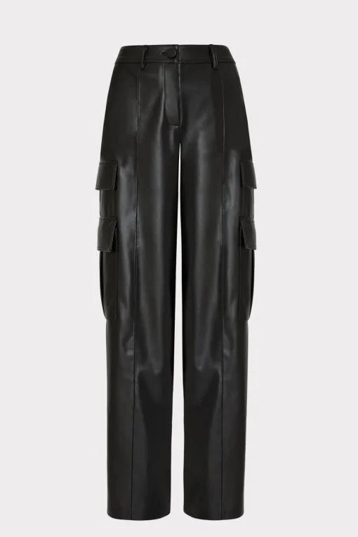 MILLY Matching Sets-Tobias Vegan Leather Cargo Pants
