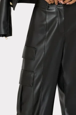MILLY Matching Sets-Tobias Vegan Leather Cargo Pants