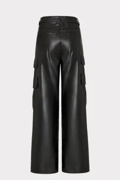 MILLY Matching Sets-Tobias Vegan Leather Cargo Pants