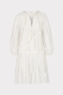MILLY Cover-Ups-Valentine Lurex Stripe Coverup Dress