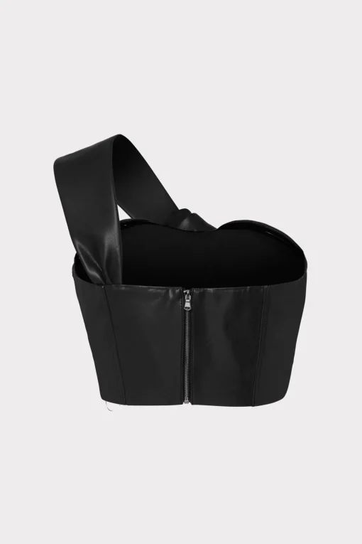MILLY Jumpsuits & Rompers-Vegan Leather Top