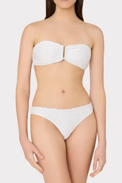 MILLY Bikinis-Verone Texture Waves Bandeau Top