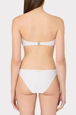 MILLY Bikinis-Verone Texture Waves Bandeau Top