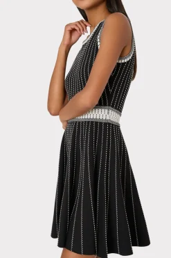 MILLY Cocktail Dresses-Vertical Texture Fit And Flare Dress