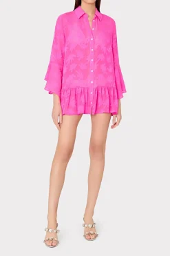MILLY Cover-Ups-Vierra Burnout Coverup Dress