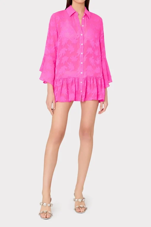 MILLY Cover-Ups-Vierra Burnout Coverup Dress