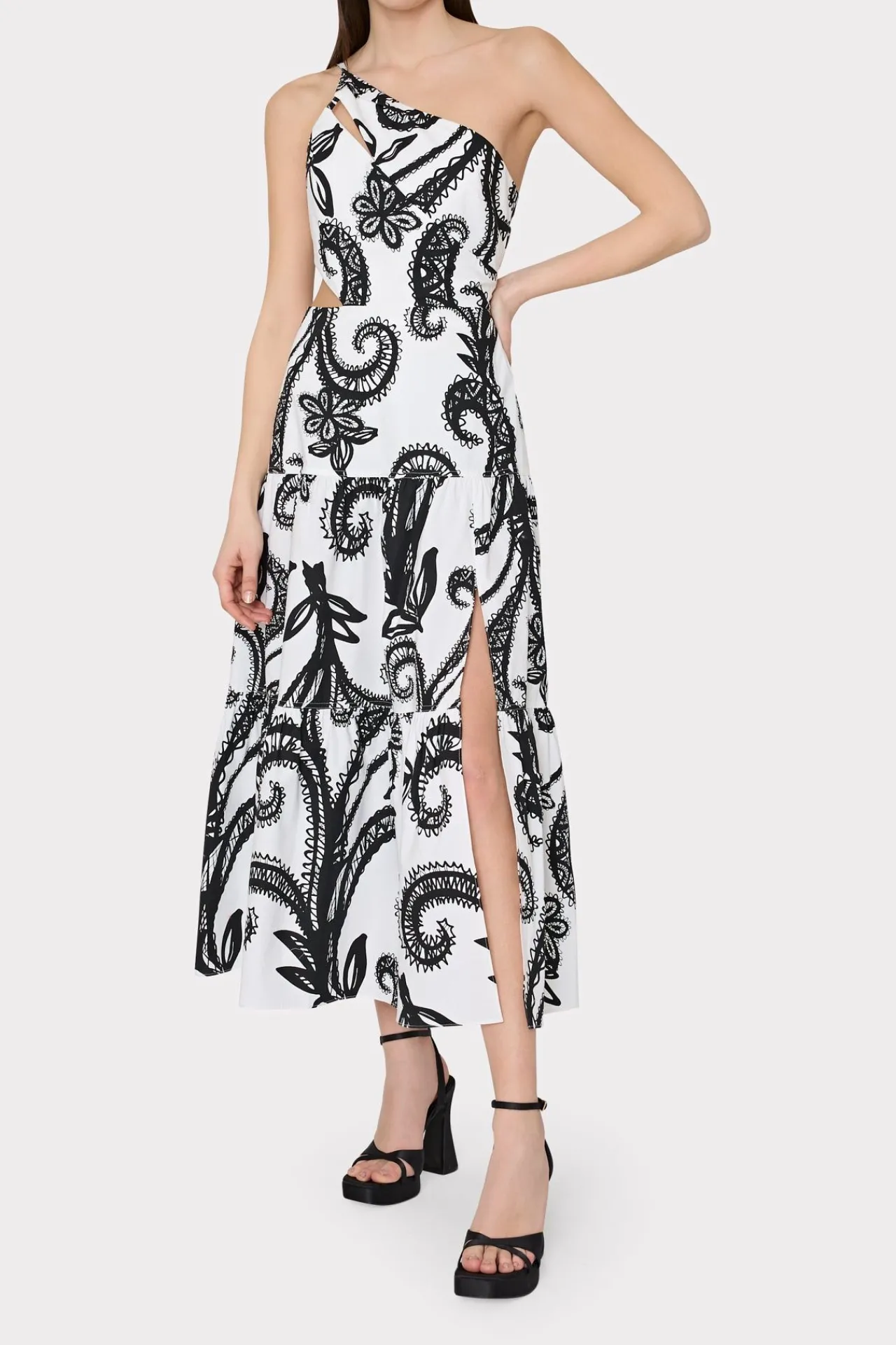 MILLY Day Dresses-Vintage Vine Poplin Dress