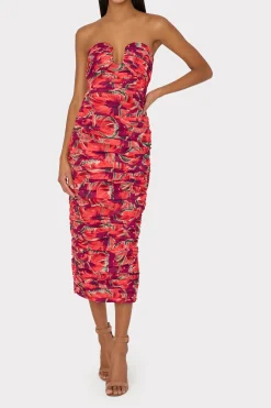 MILLY Cocktail Dresses-Windmill Floral Chiffon Dress
