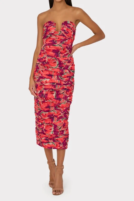 MILLY Cocktail Dresses-Windmill Floral Chiffon Dress