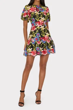 MILLY Jumpsuits & Rompers-Yasmin Floral Embroidery Dress