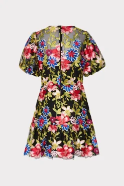 MILLY Guest Of Dresses-Yasmin Floral Embroidery Dress
