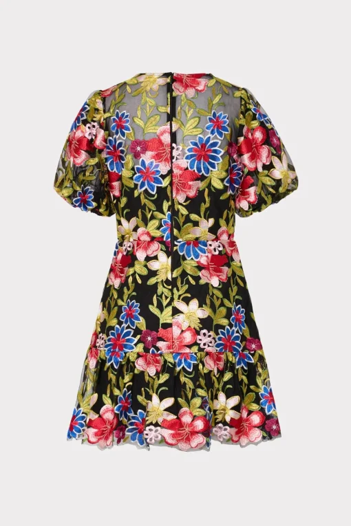 MILLY Guest Of Dresses-Yasmin Floral Embroidery Dress