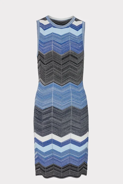MILLY Jumpsuits & Rompers-Zig Zag Knit Mini Dress