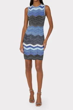 MILLY Jumpsuits & Rompers-Zig Zag Knit Mini Dress