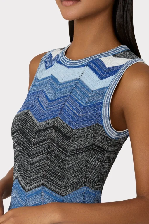 MILLY Jumpsuits & Rompers-Zig Zag Knit Mini Dress