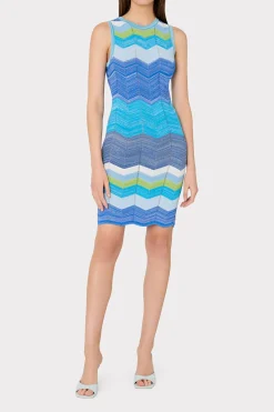 MILLY Jumpsuits & Rompers-Zig Zag Knit Mini Dress