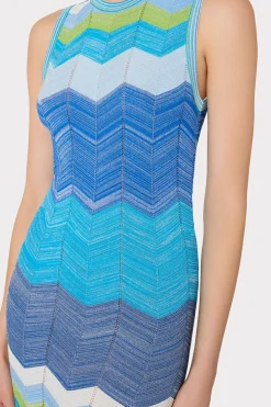 MILLY Jumpsuits & Rompers-Zig Zag Knit Mini Dress